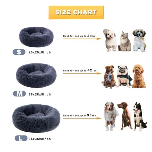 Kimpets Calming Donut Dog Bed – Fluffy Washable Anti-Slip Pet Bed - Image 2