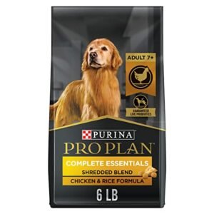 Purina Pro Plan Senior Dog Food With Probiotics for Dogs, Shredded Blend Chicken & Rice Formula - 6 lb. Bag
