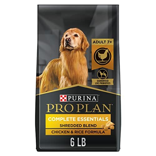 Purina Pro Plan Senior Dog Food With Probiotics for Dogs, Shredded Blend Chicken & Rice Formula - 6 lb. Bag