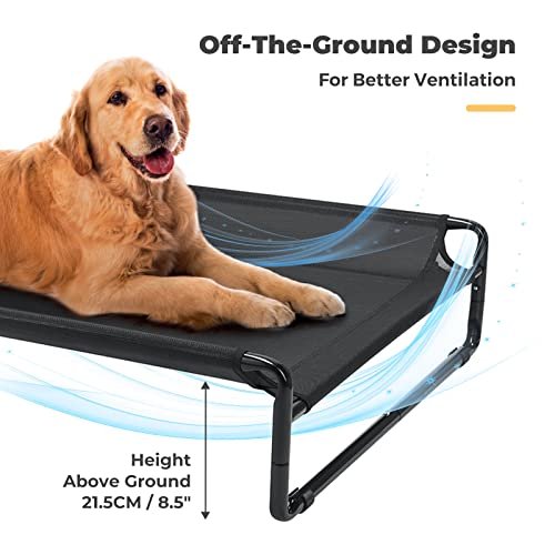 Veehoo Large Elevated Dog Bed with Mesh, Cooling Cot for Outdoor Use - Image 6
