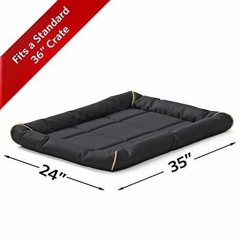 Durable 36-Inch Black Dog Crate Bed by MidWest – Comfortable & Easy Clean - Image 2