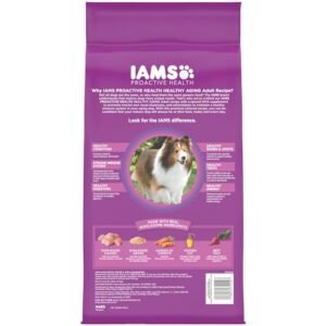 IAMS Proactive Health Healthy Aging Adult Dry Dog Food for Mature and Senior Dogs with Real Chicken, 7 lb. Bag