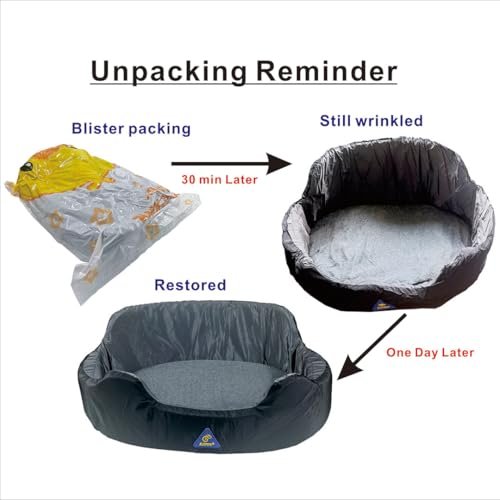 Heated Orthopedic Pet Bed - Reversible, Washable, Non-Slip, Grey - Image 8