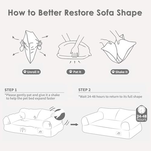 Hollypet Plush Calming Cat & Dog Sofa Bed – Soft, Cozy & Stylish - Image 8
