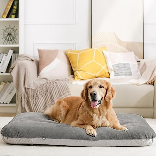 Extra Large Orthopedic Dog Bed 47" - Washable, Anti-Slip, Grey Comfort - Image 4
