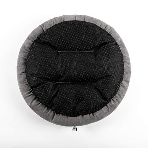 Plush Donut Pet Bed: Cozy 20" Round Cushion for Cats & Small Dogs, Gray - Image 7
