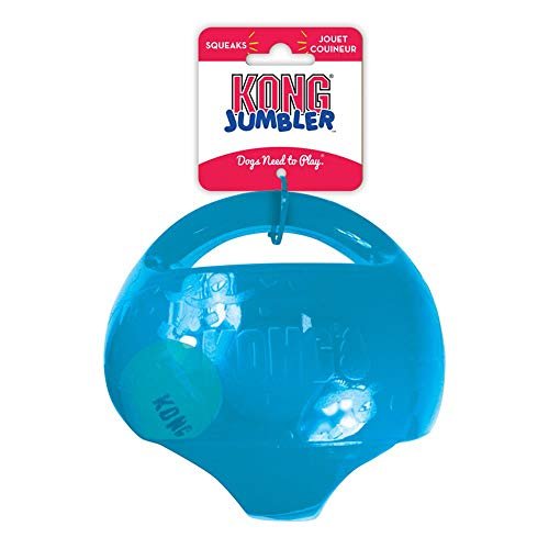 KONG Jumbler Ball for Large Dogs – Interactive Fetch Toy with Tennis Ball - Image 3