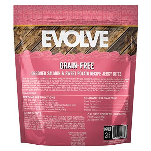 Evolve Grain Free Salmon & Sweet Potato Dog Jerky Treats - Image 10