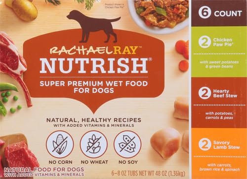 Rachael Ray Nutrish Wet Dog Food, Savory Variety Pack, 6 x 8oz Tubs - Image 12