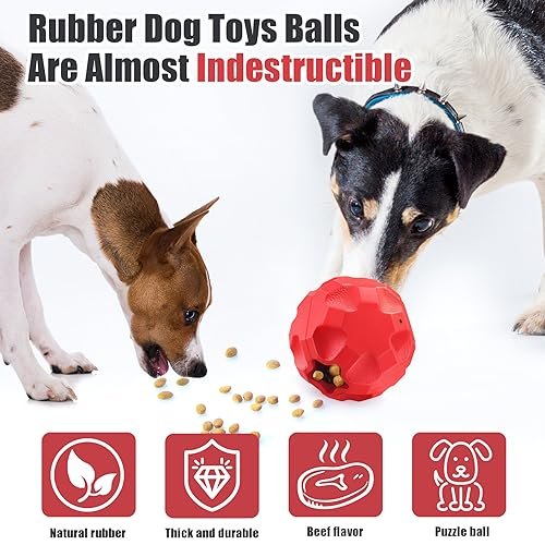 Indestructible Dog Ball Toy for Aggressive Chewers and Treat Dispensing - Image 3