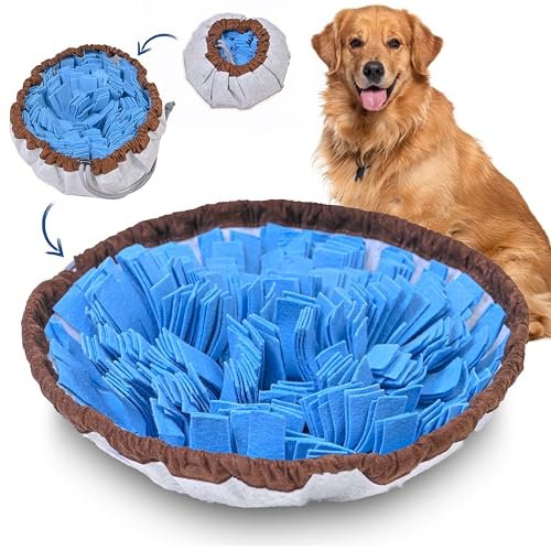 PET ARENA Snuffle Mat for Dogs - Adjustable Interactive Puzzle Toy for Large & Small Breed Slow Feeder for Mental Stimulation & Stress Relief Encourages Natural Foraging Ideal for Indoor & Outdoor Use
