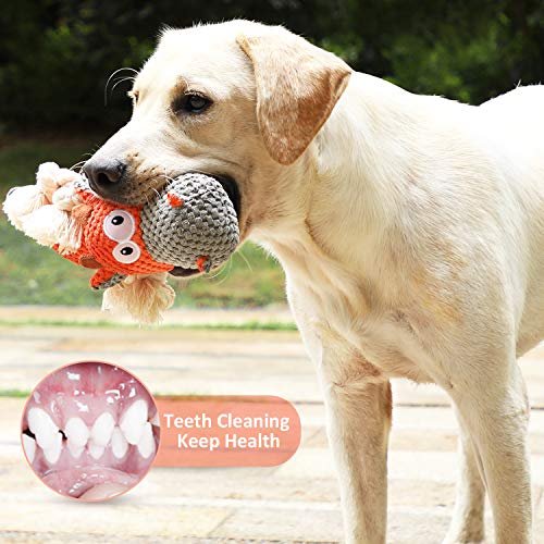Indestructible Dog Plush Toy for Large Aggressive Chewers with Squeaker - Image 5
