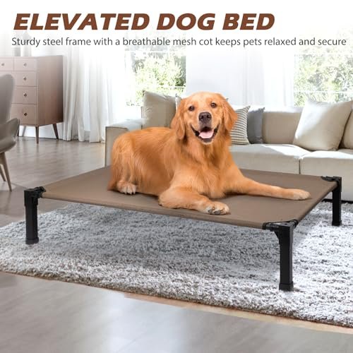 Cooling Elevated Dog Bed: Breathable Mesh Portable Outdoor Pet Cot - Image 6