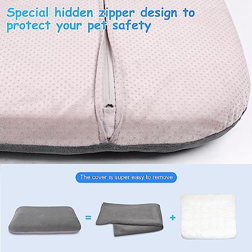 Extra Large Orthopedic Dog Bed 47" - Washable, Anti-Slip, Grey Comfort - Image 5