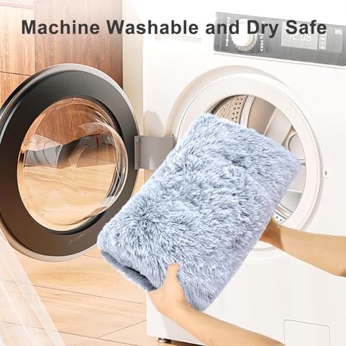 Vonabem 36 Inch Large Dog Bed - Washable, Plush Crate Pad, Non-Slip Grey - Image 5