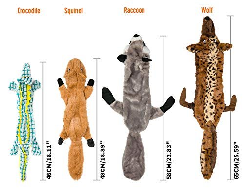 Durable No-Stuffing Dog Squeaky Toys Set with 2 Squeakers - 4 Pack - Image 2