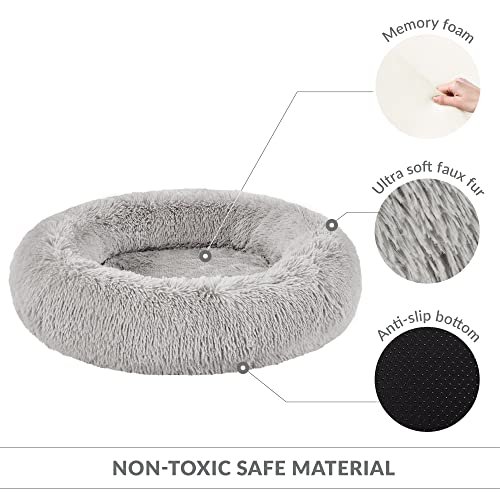 Orthopedic Memory Foam Dog & Cat Bed – Calming Plush, Washable, Grey - Image 7