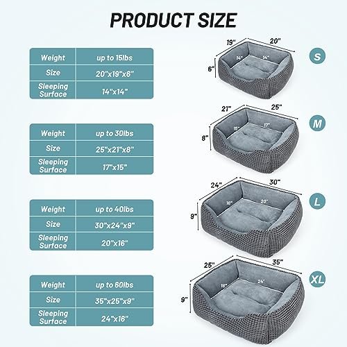 Orthopedic Dog & Cat Bed Sofa, Washable, Anti-Slip, 20" Grey - Image 5