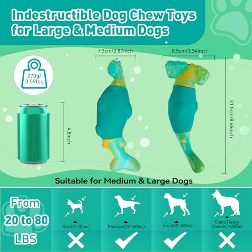 Tough Indestructible Dog Toys for Large Breeds - Interactive Squeaky Chew Toy - Image 2