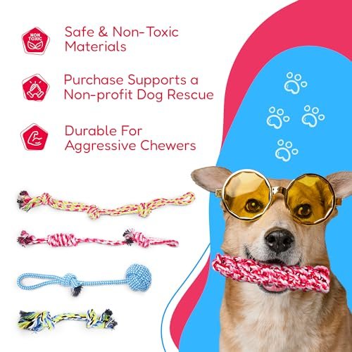 Dog Rope Toys 11-Pack for Medium Dogs - Durable Cotton Puppy Tug Set - Image 3