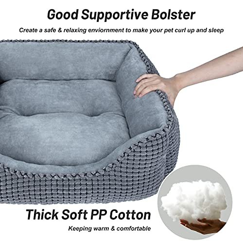 Orthopedic Dog & Cat Bed Sofa, Washable, Anti-Slip, 20" Grey - Image 4