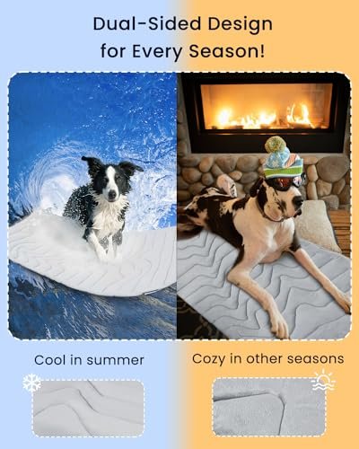 ZonLi Reversible Dog Cooling Mat, Large 48"x28", Cool & Warm Pad - Image 3