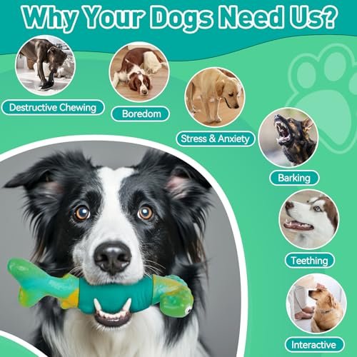 Tough Indestructible Dog Toys for Large Breeds - Interactive Squeaky Chew Toy - Image 3