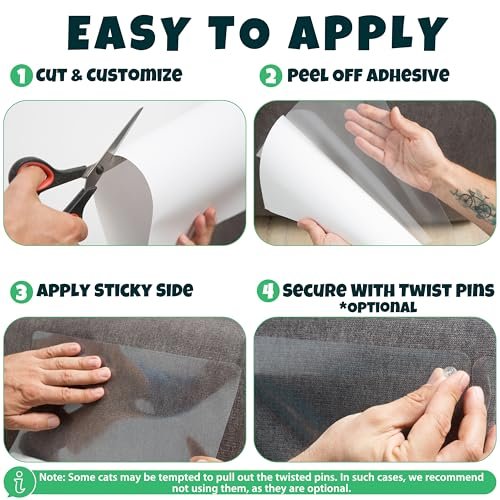 FixZilla Cat Scratch Furniture Protectors 10-Pack – Heavy-Duty Couch Shields - Image 3