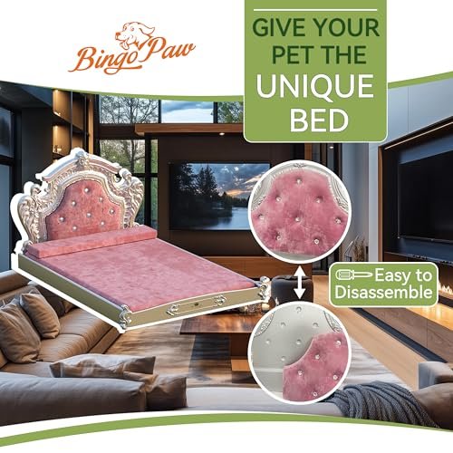 BingoPaw Jumbo Dog Sofa Bed with Velvet Cover & Orthopedic Support - Image 3