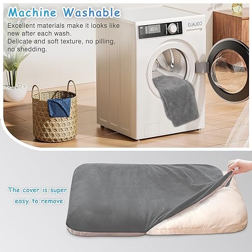 Extra Large Orthopedic Dog Bed 47" - Washable, Anti-Slip, Grey Comfort - Image 8