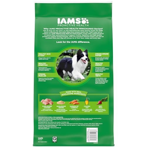 IAMS Proactive Health Minichunks Adult Dry Dog Food with Real Chicken and Whole Grains, 7 lb. Bag
