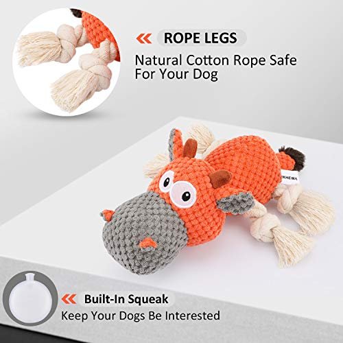 Indestructible Dog Plush Toy for Large Aggressive Chewers with Squeaker - Image 2