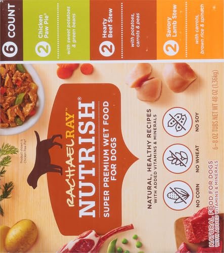Rachael Ray Nutrish Wet Dog Food, Savory Variety Pack, 6 x 8oz Tubs - Image 10