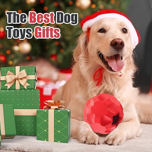 Indestructible Dog Ball Toy for Aggressive Chewers and Treat Dispensing - Image 8