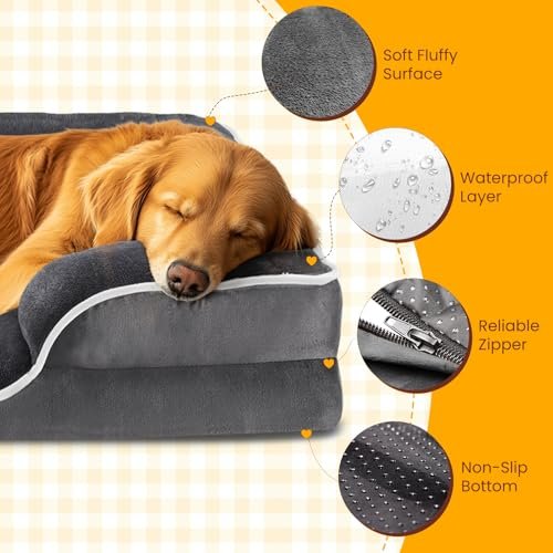 Extra Large Orthopedic Dog Bed with Memory Foam, Waterproof & Washable - Image 3