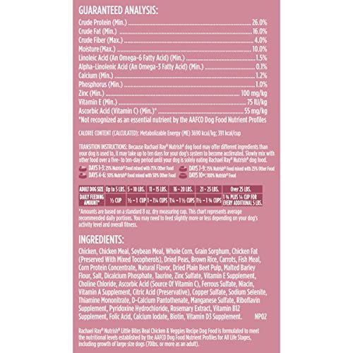 Rachael Ray Nutrish Little Bites Chicken & Veggie Small Breed Dog Food 6lb - Image 8