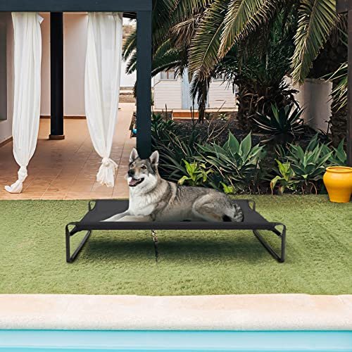 Veehoo Large Elevated Dog Bed with Mesh, Cooling Cot for Outdoor Use - Image 8