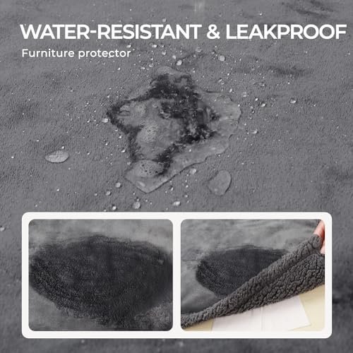 Waterproof Dog Blanket for Furniture, Reversible Sherpa Cover, Small - Image 2