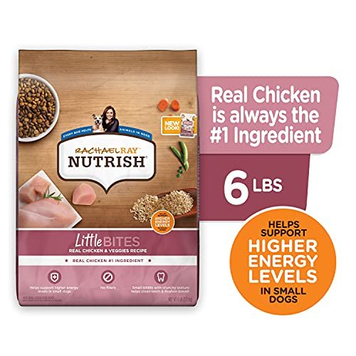 Nutrish Rachael Ray Little Bites Dry Dog Food, Chicken & Veggies Recipe for Small Breeds, 6 Pounds