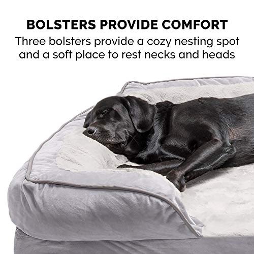 Furhaven Jumbo Cooling Gel Dog Bed with Bolsters, Gray, XL for Large Dogs - Image 12