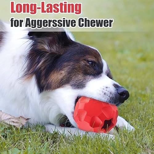 Indestructible Dog Ball Toy for Aggressive Chewers and Treat Dispensing - Image 7