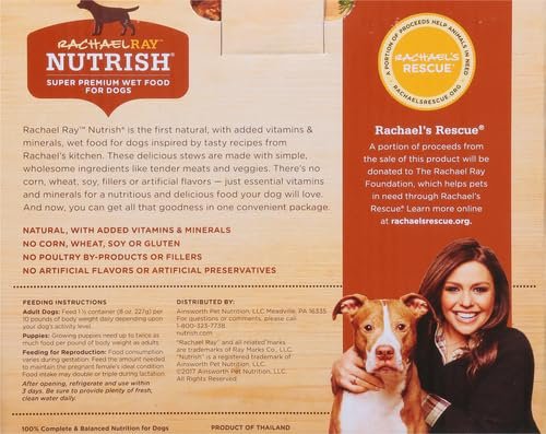 Rachael Ray Nutrish Wet Dog Food, Savory Variety Pack, 6 x 8oz Tubs - Image 2