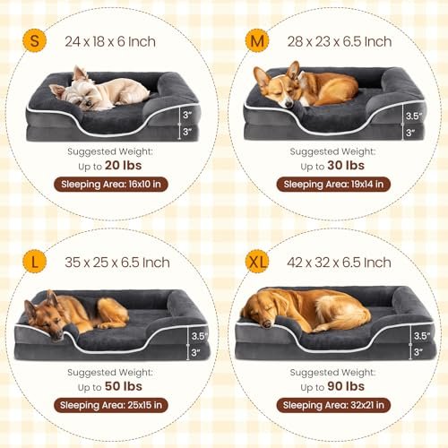 Extra Large Orthopedic Dog Bed with Memory Foam, Waterproof & Washable - Image 6