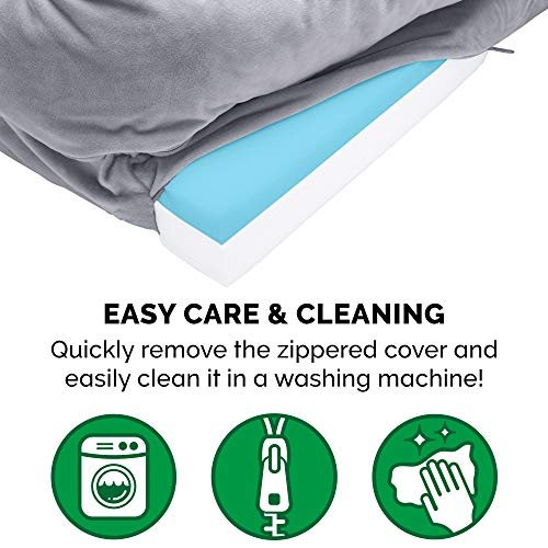 Furhaven Jumbo Cooling Gel Dog Bed with Bolsters, Gray, XL for Large Dogs - Image 9
