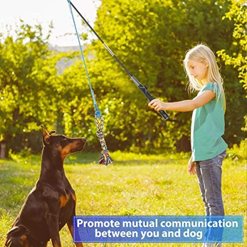 DIBBATU Dog Flirt Pole Tug Toy – Interactive Training & Exercise Wand - Image 2