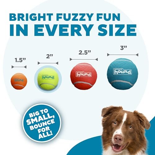 Outward Hound Small Squeaker Ballz Dog Toy Pack – 4 Durable Balls - Image 3