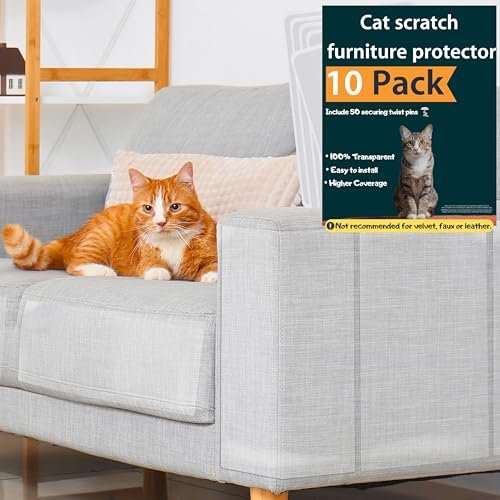 FixZilla Cat Scratch Furniture Protectors 10-Pack – Heavy-Duty Couch Shields - Image 9