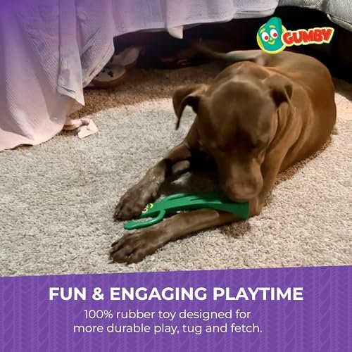 Gumby Latex Dog Toy 9" – Squeaky, Durable, Easy-Clean Pet Toy - Image 4