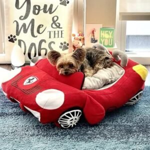 BADASS SHARKS Cool Pet Puppy Pet Dog CAT Bed Car Shape Luxury Dog Cat Bed Pet House Teddy Warm Sofa Puppy Nest Cushion Kitten Winter Fashion Padded Kennel with Mat 70x50cm