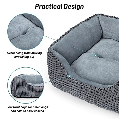 Orthopedic Dog & Cat Bed Sofa, Washable, Anti-Slip, 20" Grey - Image 3